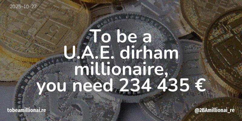 To be a millionaire