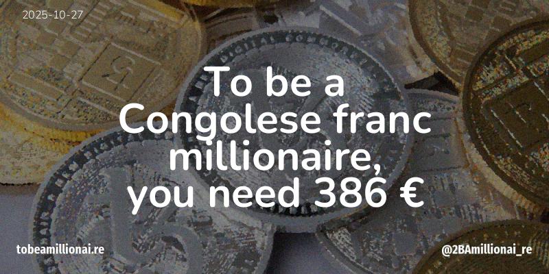 To be a millionaire