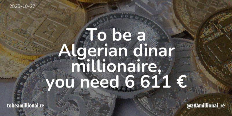 To be a millionaire
