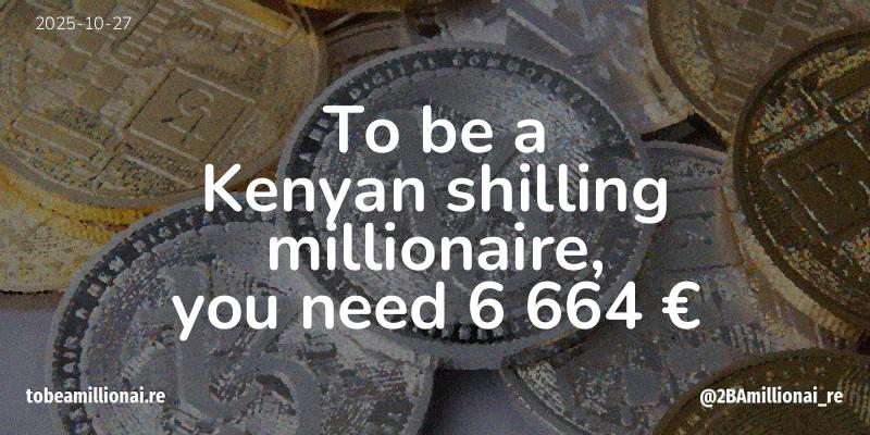 To be a millionaire