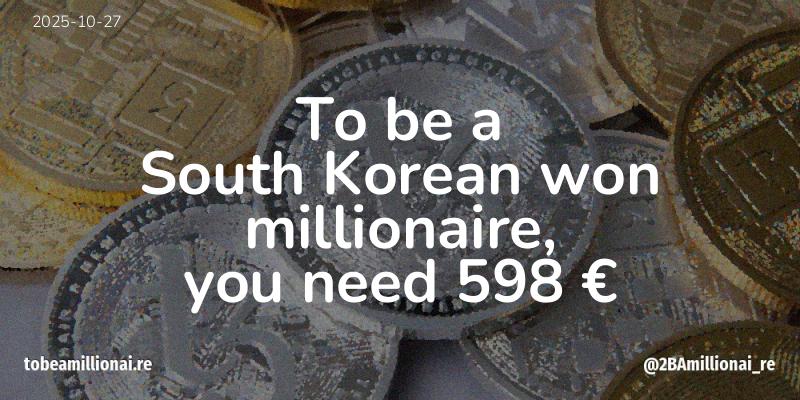 To be a millionaire
