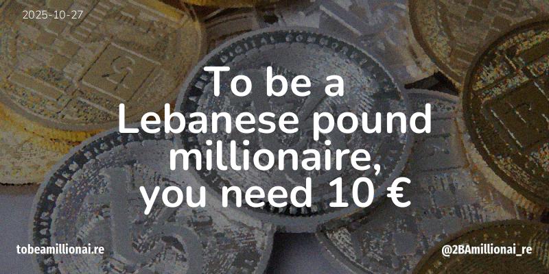 To be a millionaire