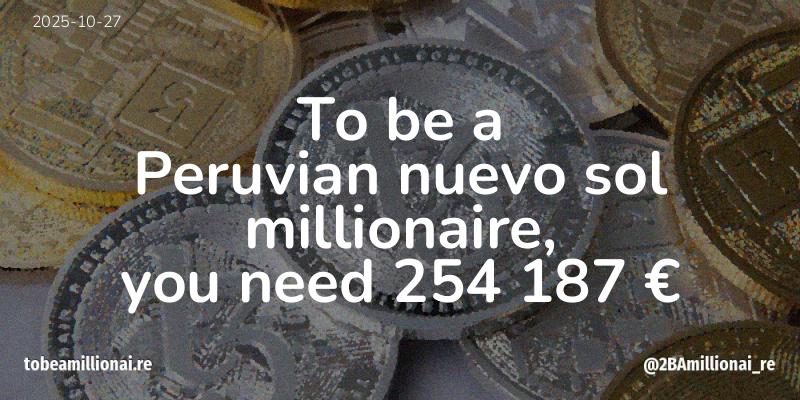 To be a millionaire