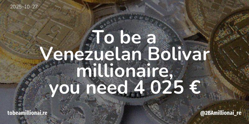 To be a millionaire