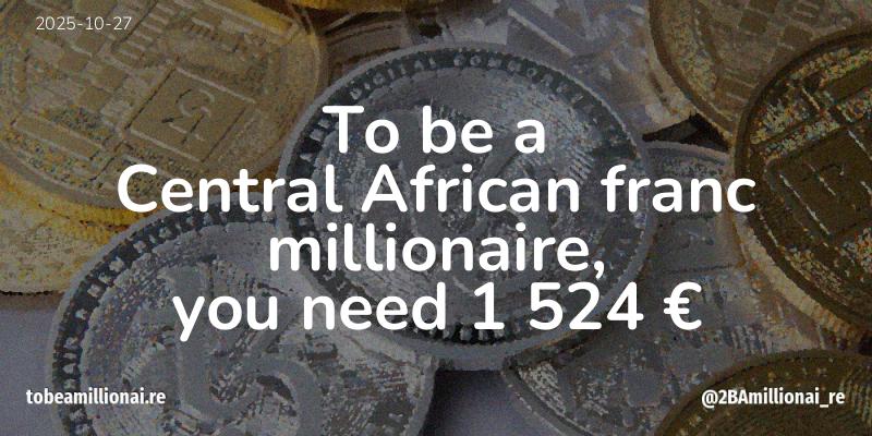 To be a millionaire
